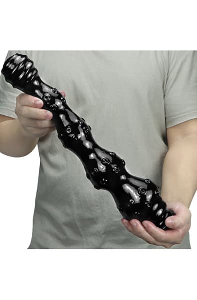 Weep Dildo Black 41 cm Ekstra tyk analdildo