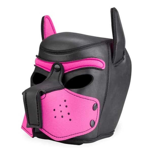 Hundhuva i neopren färgglad munkorg Puppy Play Kinky storlek 1 Rosa