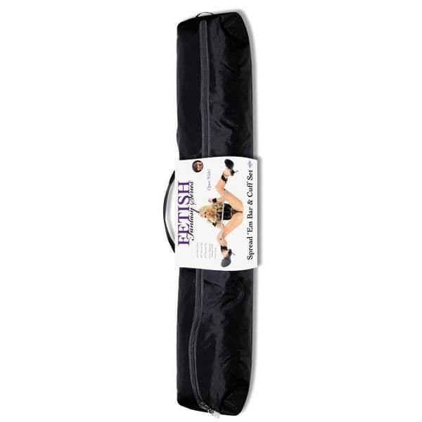 Set BDSM - Spridbar - 5 avtagbara bindor - 2 handbojor - Transportväska - Svart