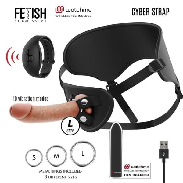 CYBER STRAP FJÄRRKONTROLL SELE OCH VIBRerande BULLET WATCME TECHNOLOGY L