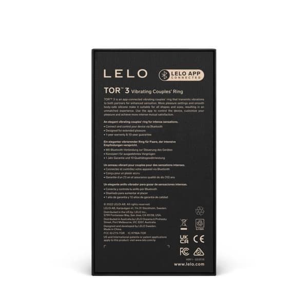 Vibrerande ring - LELO - TOR 3 - Silikon - 8 effektinställningar - Appkontroll