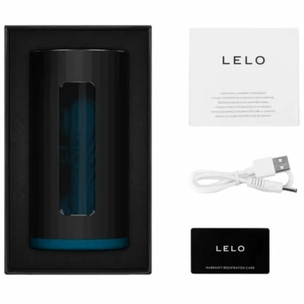 Masturbator för män - LELO - F1S V3 - Blå - Vibrerande - SenSonic™-teknik