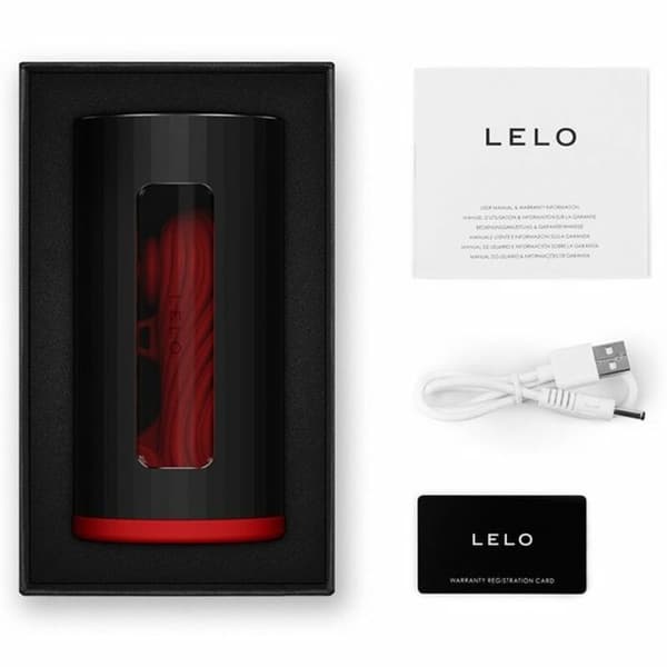 Masturbator för män - LELO - F1S V3 - Röd - Med sug - Laddningsbar och vattentät