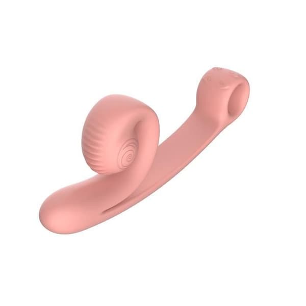 Dubbel vibromassör - Snäcka - Kurvig vibrator - Silikon - Ergonomisk - Vattentålig