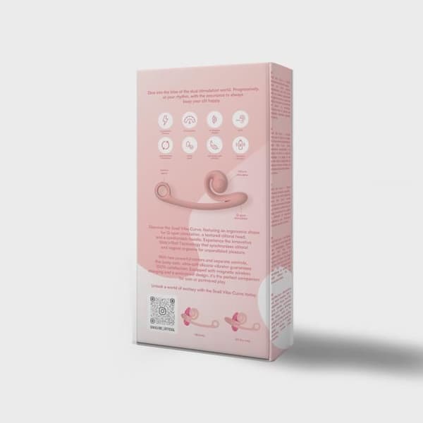 Dubbel vibromassör - Snäcka - Kurvig vibrator - Silikon - Ergonomisk - Vattentålig