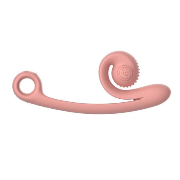 Dubbel vibromassör - Snäcka - Kurvig vibrator - Silikon - Ergonomisk - Vattentålig