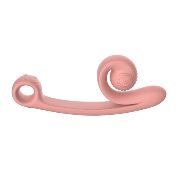 Dubbel vibromassör - Snäcka - Kurvig vibrator - Silikon - Ergonomisk - Vattentålig