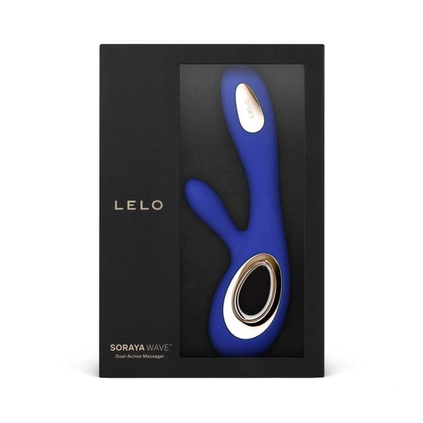 LELO SORAYA Wave Midnight Blue, en kaninvibrator som använder WaveMotion, en unik teknik för kroppslig njutning