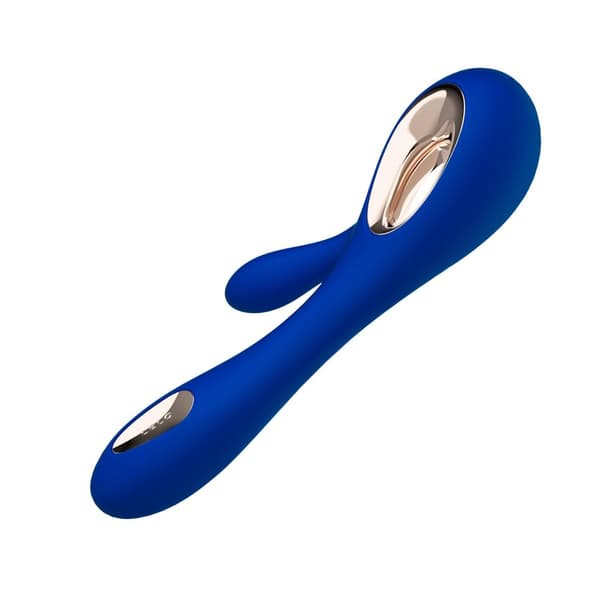 LELO SORAYA Wave Midnight Blue, en kaninvibrator som använder WaveMotion, en unik teknik för kroppslig njutning