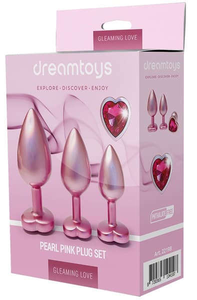 Gleaming Love Pearl Plug Set Pink Anaplugger pakke