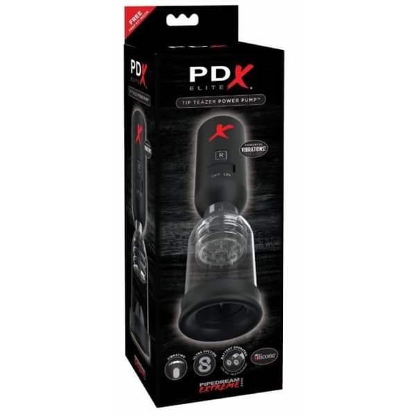 Masturbator - Pipedream - PDX Elite Tip Teazer - Vibrerande - Svart - Med tillbehör