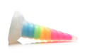 Miniatyrbilde 2 av 2: Luminescent Rainbow Silicone Dildo 20 cm