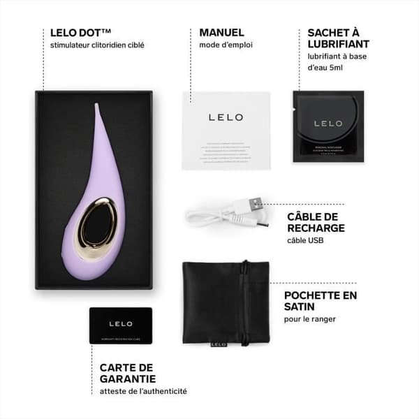 Riktad klitorisstimulator LELO DOT Lilac - Sexleksaksvibrator för kvinnor