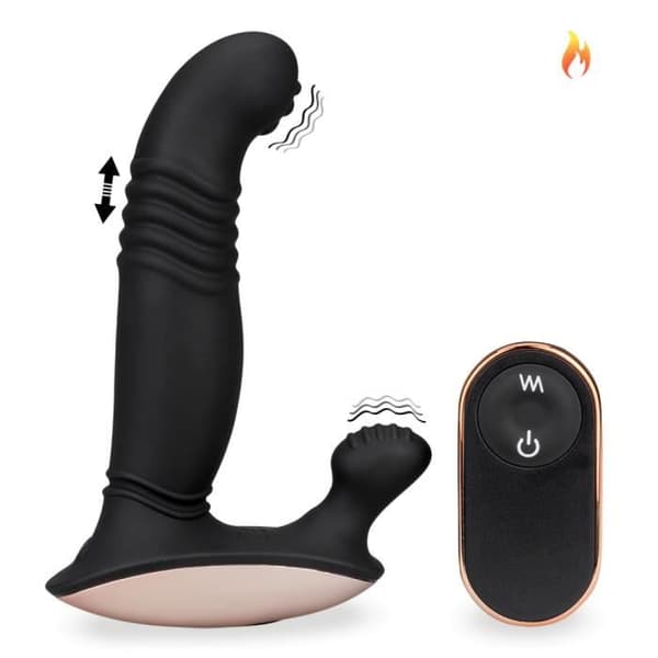 Prostatastimulator - Klick - Vibrerande och värmande - Fjärrstyrd - Silikon - 9 vibrationsnivåer
