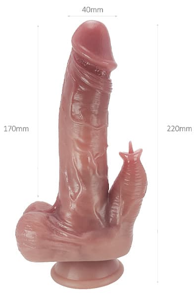 Super Soft Dildo With Warming Function 22 cm Dildo med vibrator
