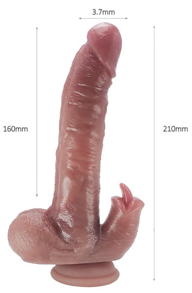 Super Soft Dildo With Warming Function 21 cm Vibrerende dildo