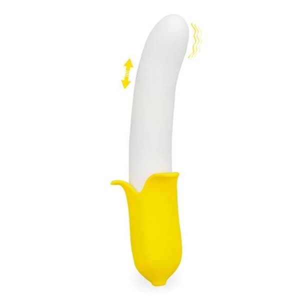 Banan silikon push-through vibrator