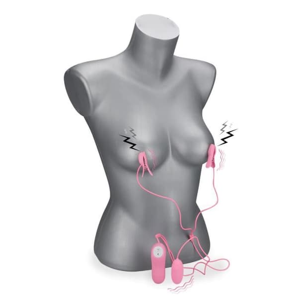 Furu elektrostimulering vibrerande nippelklämmor och vibrerande ägg