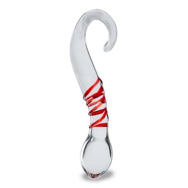 Glasdildo - Finesse - Röd - 17 cm - Rak - Icke-porös