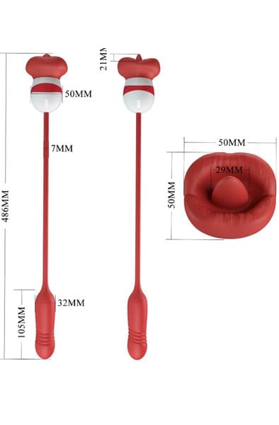 Ashlynn Red Mouth Masturbator Vibrator