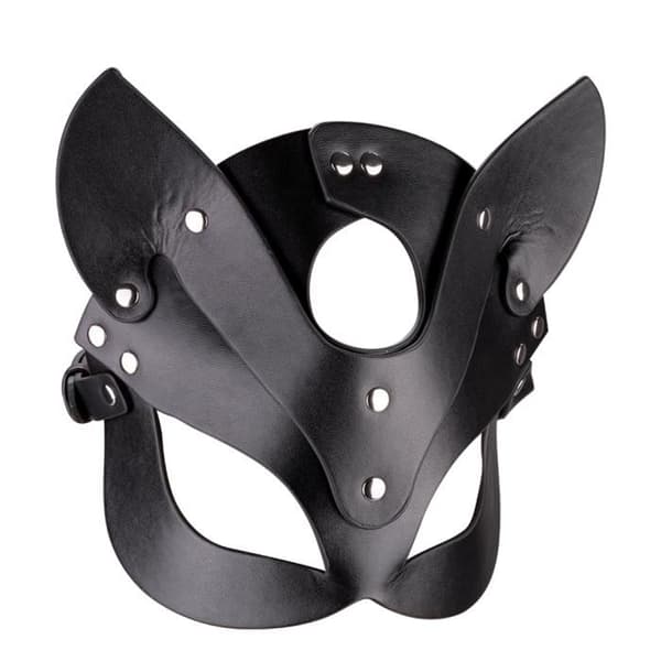 Kattmask i konstläder med metallegeringar - Vit - Vuxen