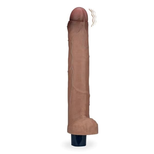 Ultrarealistisk vibrerande silikondildo 23,5 cm - Renato - Anal - 10 vibrerande lägen
