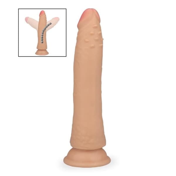 Real Skin Artikulerad sugkopp Dildo 18,5 cm Aurelio - LOVE AND VIBES Collection