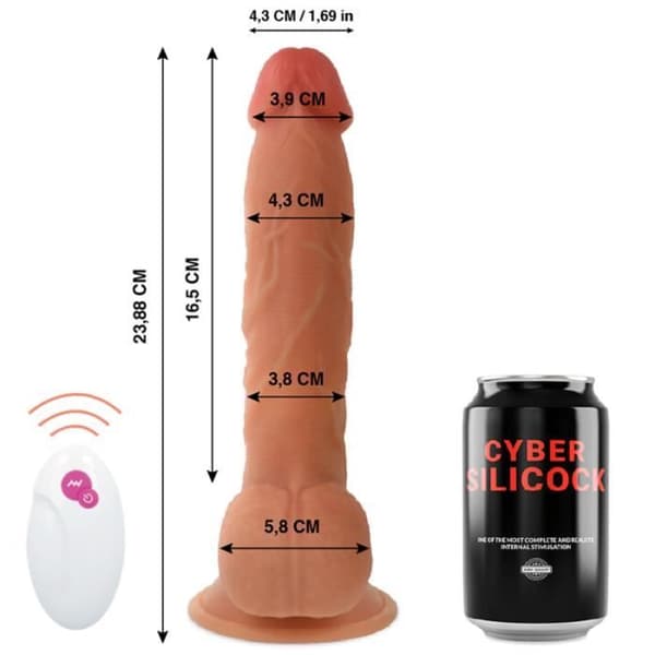 CYBER SILICOCK - REALISTISK FJÄRRKONTROLL MASTER BEN 23,88 CM -O- 4,3 CM -