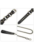Miniatyrbillede 3 af 5: Lovetoy Rebellion Reign Collar With Chain Krave & snor