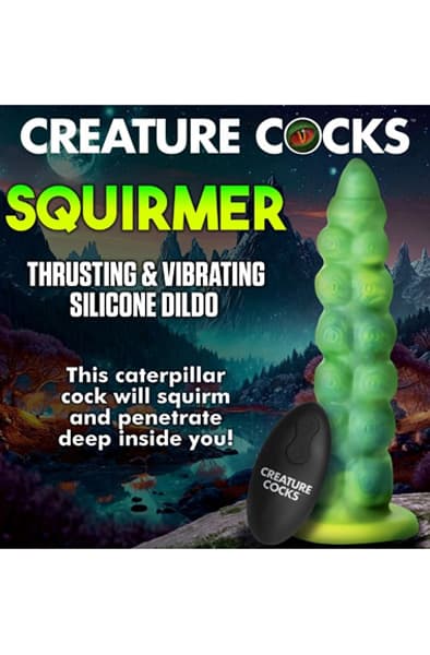 Squirmer Thrusting & Vibrating Dildo 23 cm Dragon dildo