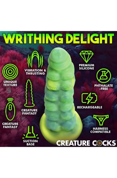 Squirmer Thrusting & Vibrating Dildo 23 cm Dragon dildo