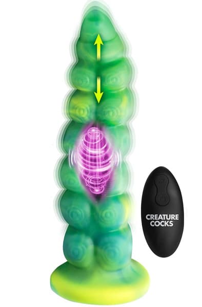 Squirmer Thrusting & Vibrating Dildo 23 cm Dragon dildo