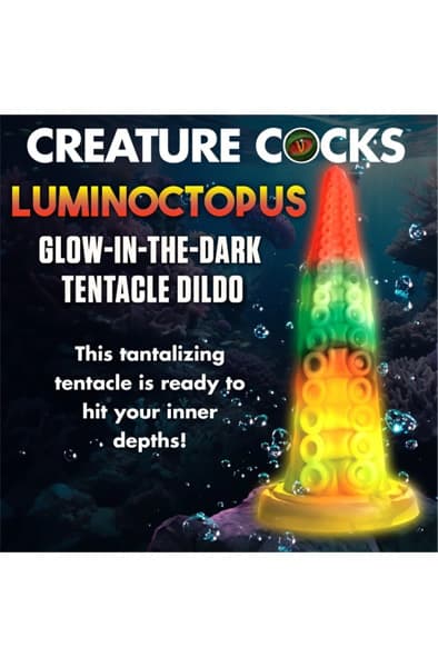 Luminoctopus Glow-In-The-Dark Dildo 18,3 cm Dragon dildo
