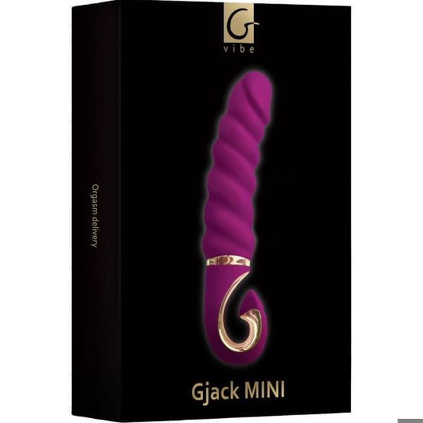 Vibromassager - G-VIBE - GJACK MINI - Silikon BIOSKIN - Lila - Uppladdningsbar - 6 vibrationslägen