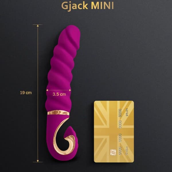 Vibromassager - G-VIBE - GJACK MINI - Silikon BIOSKIN - Lila - Uppladdningsbar - 6 vibrationslägen