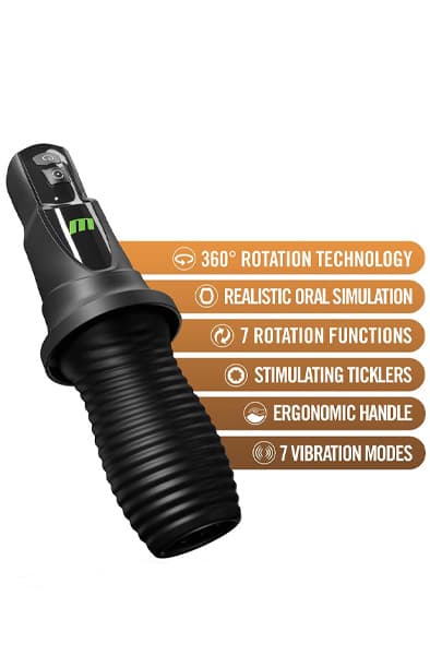 3rd Base Vibrating & Rotating Stroker Masturbator