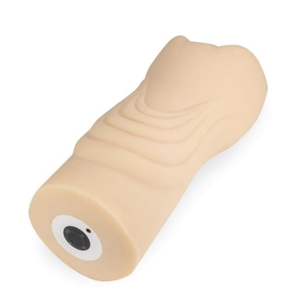 TPE masturbator vagina sug, fram och tillbaka, vibrerande och uppvärmning Raffaella
