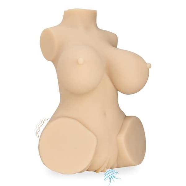 Manlig onani Rosalia vibrerande och sugande byst 5,0 kg - LOVE AND VIBES samling silikon sexdocka