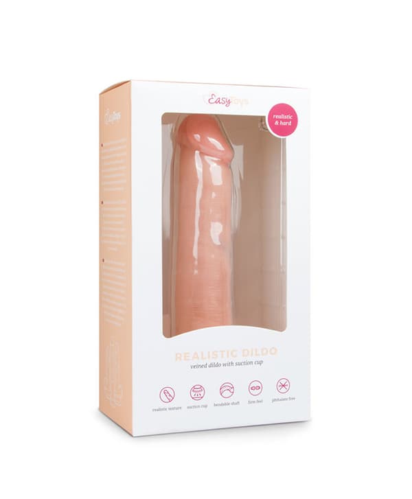 Easytoys Realistic Slim Dildo med sugekopp (20,5 cm)