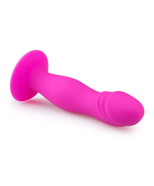 Rosa Silikondildo m/ Sugekopp