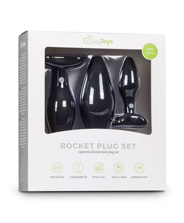 Black Silicone Buttplug Set
