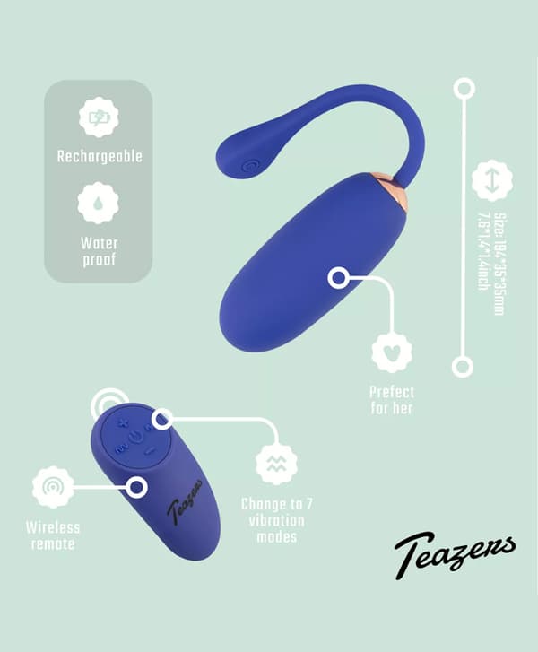 Teazers Vibrerende egg m/ fjernkontroll