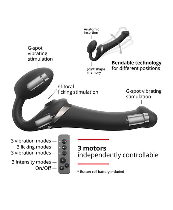 Strap-On-Me Strapless Vibrerende Strap-On