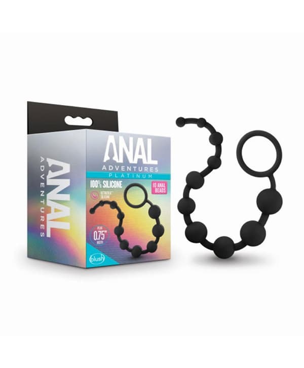Anal Adventures Platinum - Silicone Anal Beads