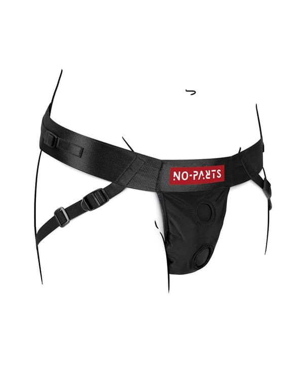 No-Parts - Taylor Justerbar Strap On Harness m/ Dobbel O-ring