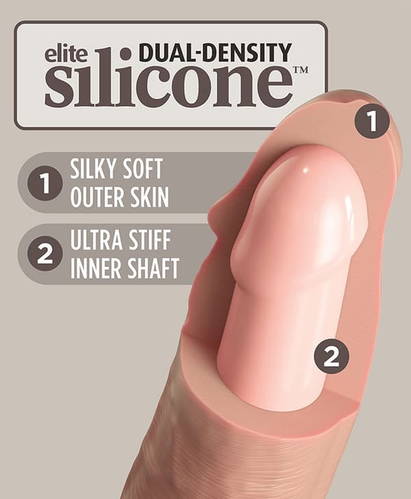 King C Elite Silikondildo Dual Density 6'' (15 cm)