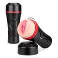 Miniatyrbild 1 av 4: OMG Manual Pressure Vibrating Male Masturbator for Men - LOVE AND VIBES Collection Black