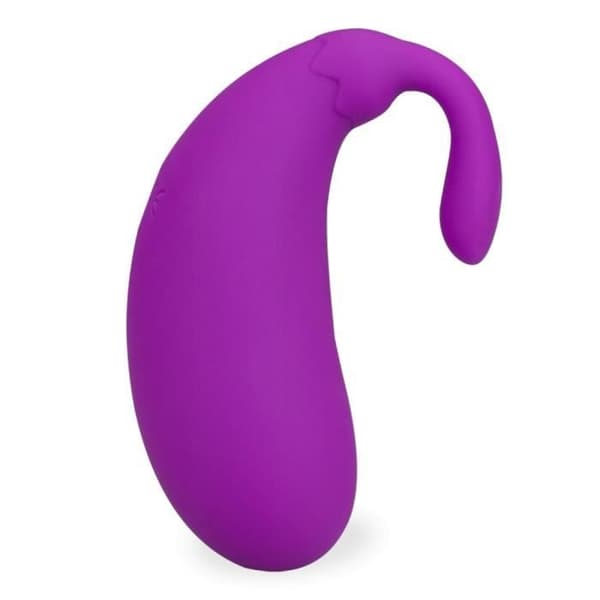 Vibrerande ägg med klitorisstimulator Aubergine 2 Fjärrvibrator för par