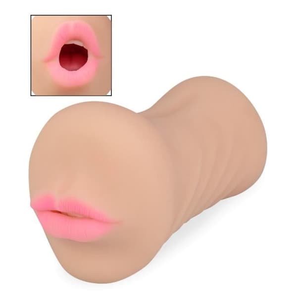 Masturbator - Lia - Sugande mun - TPE - Deep Throat Sensations - Ljus hud