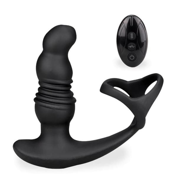 Prostatastimulator - Soulmate - Svart - Fjärrstyrd - 3 lägen fram och tillbaka - 7 vibrationslägen